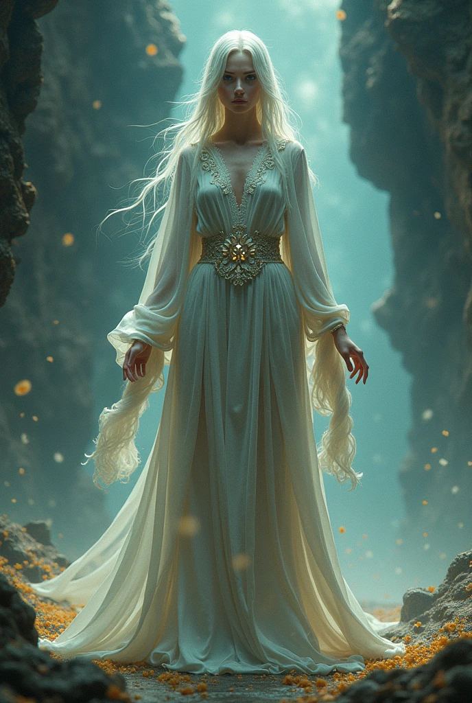 Very beautiful Uranus goddess, Dress in the style of ancient Greece, whole body