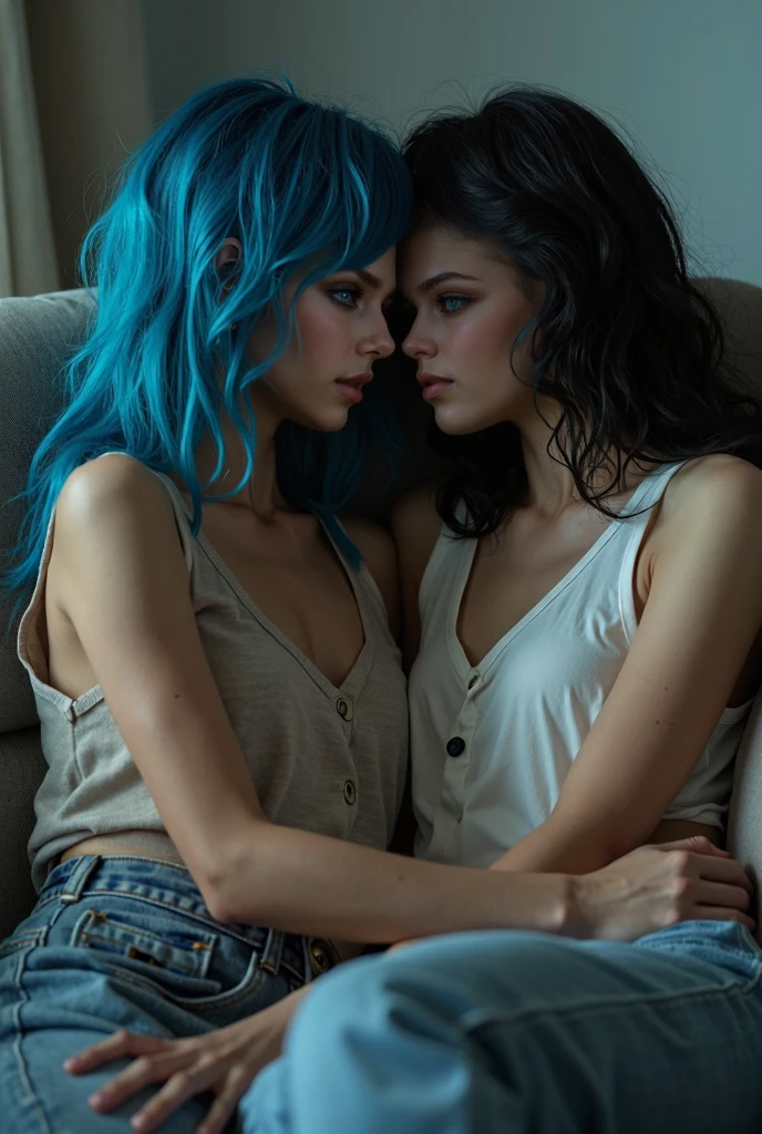 Very young European blue haired porn girls ,lesbians, having real strong sex, kissing each other&#39;s nipples, Real and very strong hard sex , completely naked very excited, having very strong multiple orgasms, totally sweaty with the skin soaked with sweat. without any clothes, totally naked. Large, firm breasts . small nipples. Crossed legs, their vulvas in contact, turning each other on. Kissing each other&#39;s breasts. high quality details. Very strong orgasm. my pleasure. uncensored. for adults. triple x. Pormografia