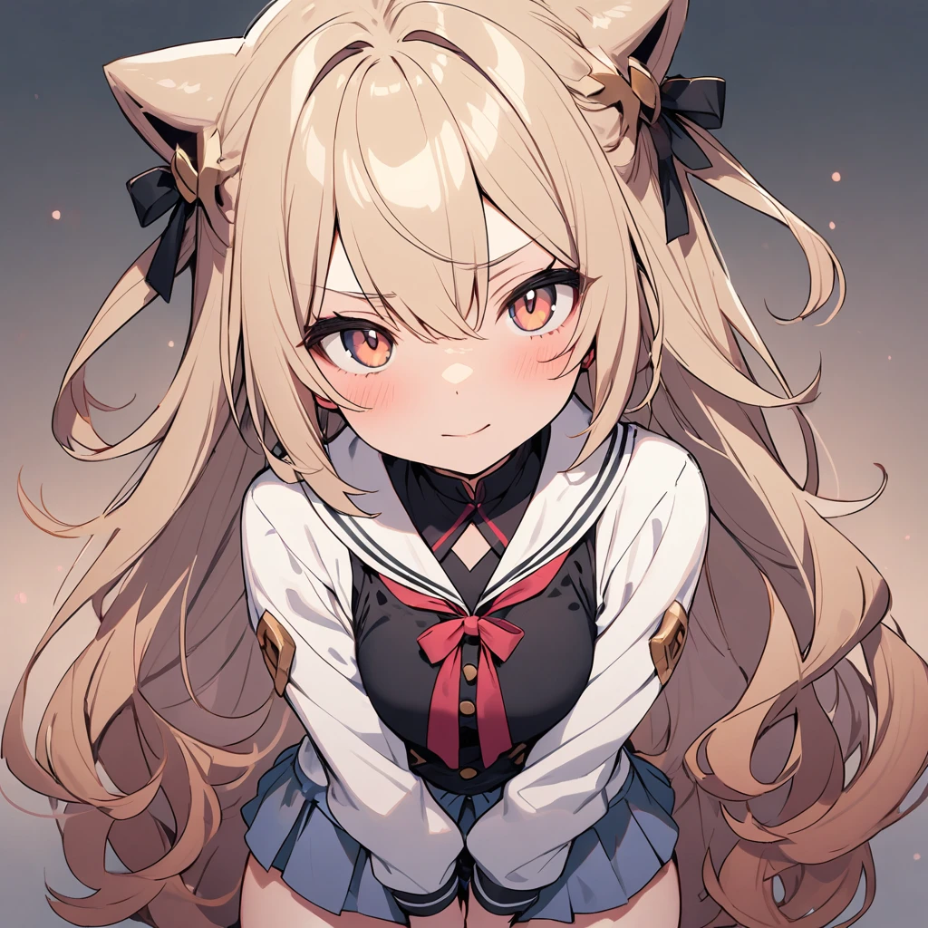 highest quality,masterpiece,8k,1girl,medium breasts, blush, sweat, mini skirt, lift skirt, upskirt, white panties, hair ribbon, twin tails, green shirt, serafuku, white neckerchief, long sleeves, pleated skirt, black skirt, black thighhighs, loafers, , open legs, heart shaped pupils,