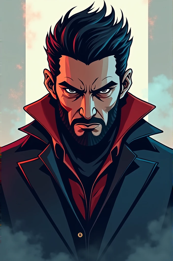 Best quality, masterpiece, ultra high res,detailed background,realistic,hadesstyle,solo,male,mature,bara,muscular,mature male,short hair,facial hair,wizard,necromancer,skull,green fire,horror \(theme\),dark fantasy,evil,cape,depth of field