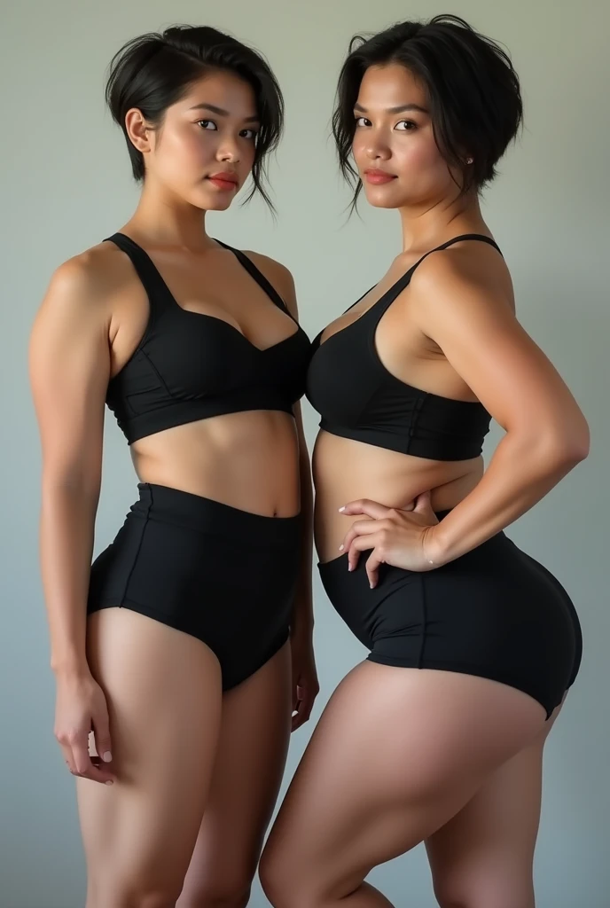 Two d ladies friend handshake each other.