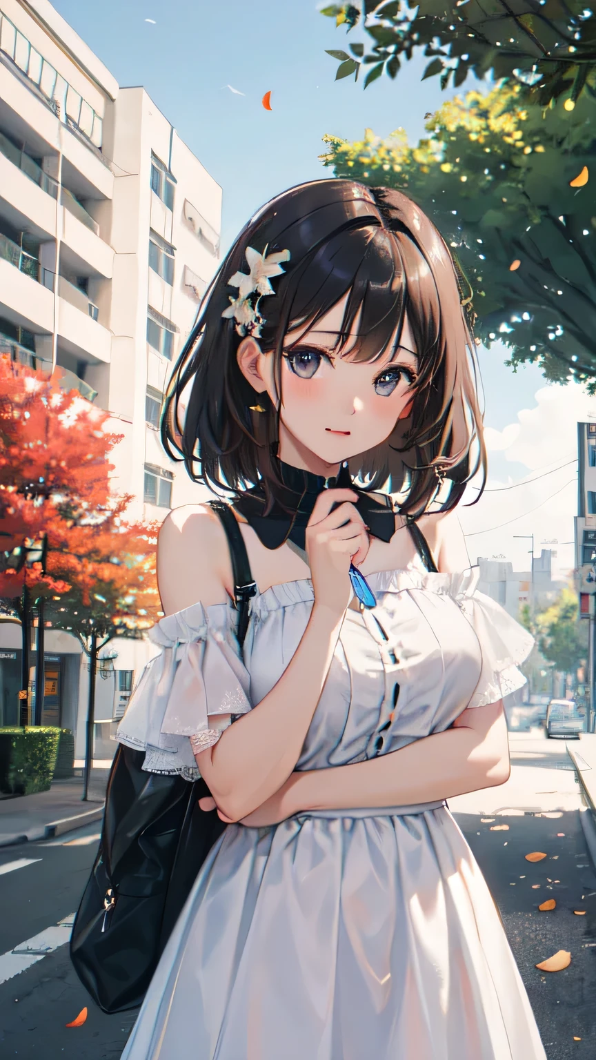 yuihirasawa, Yui Hirasawa, short hair, Brown Hair, hair ornaments, (Brown eyes:1.5), Hair Clip,smile,blush,Straw hat,Open your mouth,Sleeveless dress,Long skirt skirt,Cute heeled sandals,walking,True Summer,Daytime,Clear skies,So that the whole body goes into the illustration,
Destroy outdoors, In town,Building district,crowd, people々々,
壊す looking at viewer, Systemic
break (masterpiece:1.2), highest quality, High resolution, unity 8k wallpaper, (figure:0.8), (Beautiful fine details:1.6), Highly detailed face, Perfect lighting, Highly detailed CG, (Perfect hands, Perfect Anatomy),