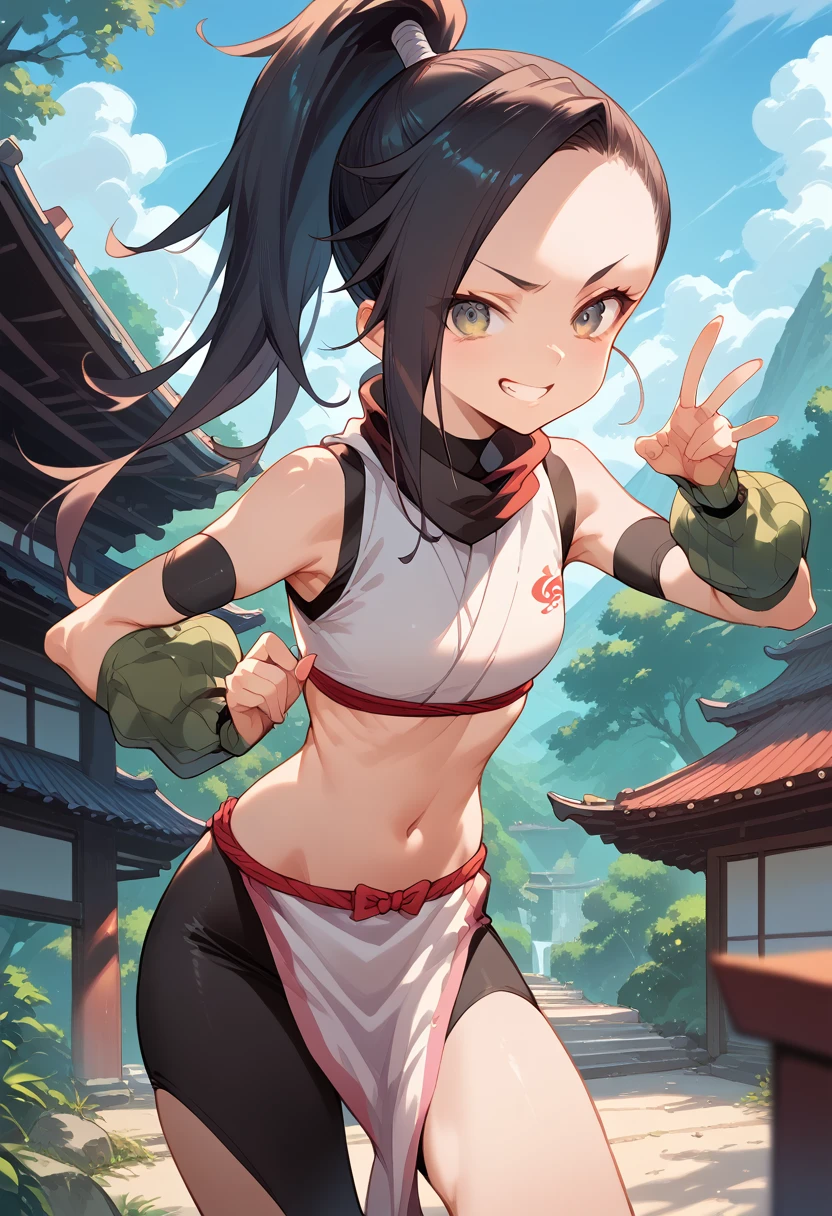 masterpiece,High resolution,Highest quality,8k
(Kunoichi,Ninja,Small breasts,Skinny)Grin,Japanese Castle