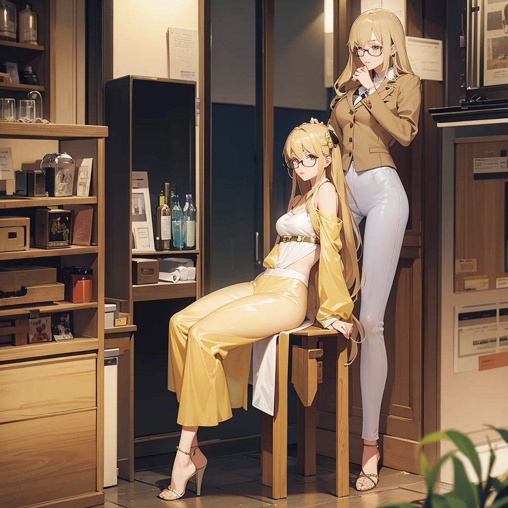 high resolution、high quality、masterpiece、Beauty、Beauty、Long Hair、Blonde、hair ornaments、Sit on a chair、naked、 pattern、Spread your legs