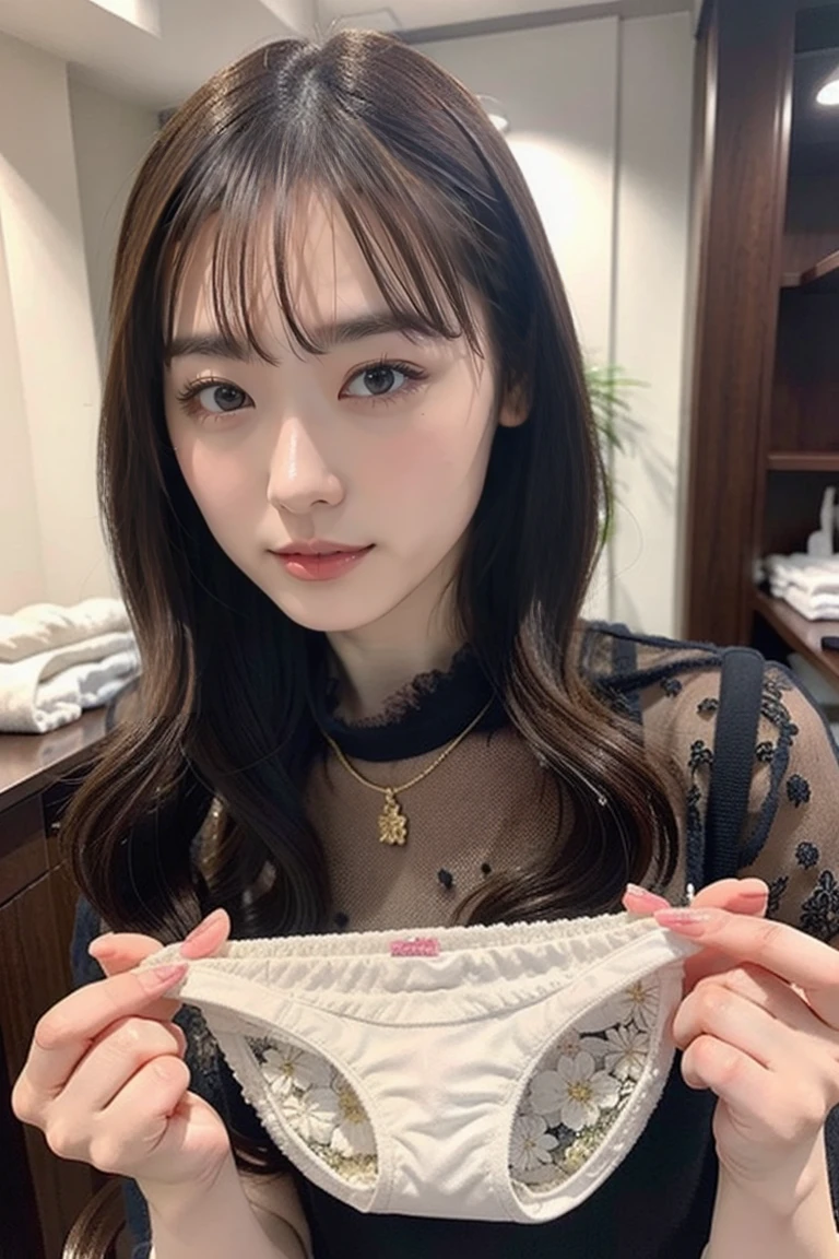 masterpiece, Highest quality, Very detailed、1 female, Showing panties to the camera, Sexy panties、((Beautiful panties with attention to detail)) beauty