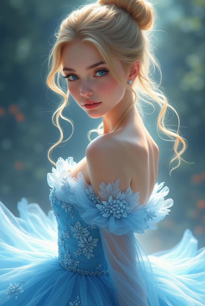 Cinderella, (masterpiece), Best Quality, (transparent), expressive eyes, Perfect face with naked body holding a sign that says "I'm pretty"
