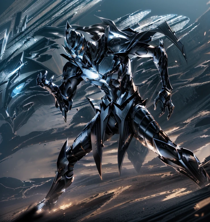 Blue light mechanical dragon, octane rendering, and its techno-style city background, blue neon signs, huge cold moon, super grand scenes, complex mechanical structures, technological wind, dark night, magenta neon, laser, wallpaper grade, transformation people, hydraulic tubes, cannula structure, blue glow, LED,