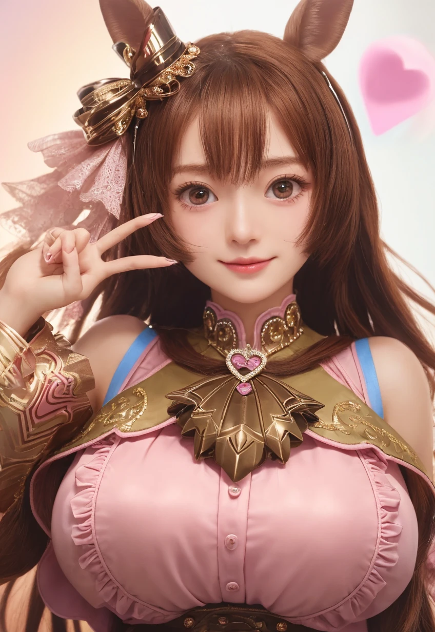 (masutepiece), Professional , masterpiece、top-quality、photos realistic , depth of fields (Gemstone Silver Metal Body:1.9),(Matte Pink、Particles of light、Jewel Gold Weapon(Jewel Metal Body:1.4),Gorgeous metal weapons , Detailed Sword of the Brave , Beautiful knife ,warhammer 40k , adepta sororitas,Detail and ornate jewel crown、Black hair、Gangle's forest background、Beautiful Caucasian beauty、1a person、dynamic ungle,(((Detailed and ornate diamond crown)))、Smaller head、A smile、Take a sexy pose、Background inside the castle、Thin and beautiful female hands、