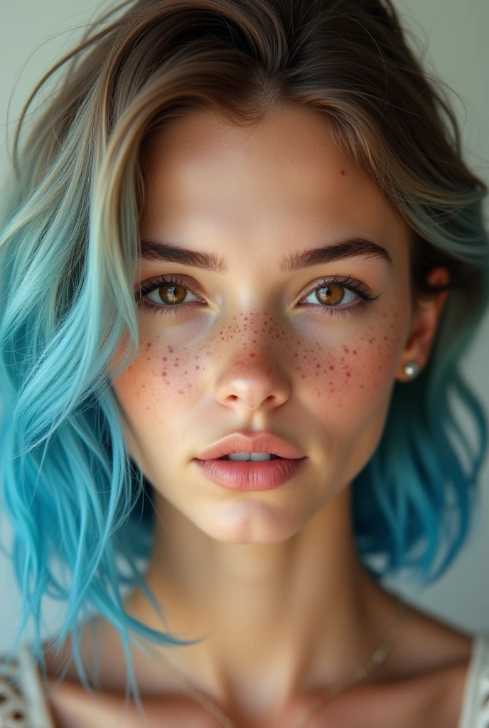 (RAW photo) night scene, close-up photo of a sexy girl, posing, looking at the viewer, smiling, pink hair in a ponytail, (blue eyes), handsome young face, 18 yo, soft volumetric lights, soft key and fill lighting, (backlit: 1.3), (cinematic: 1.3), intricate details, (ArtStation: 1.2), skin spots, (freckles: 0.9), detailed eyes, micro details, FUJI XT3, photorealistic, photorealism