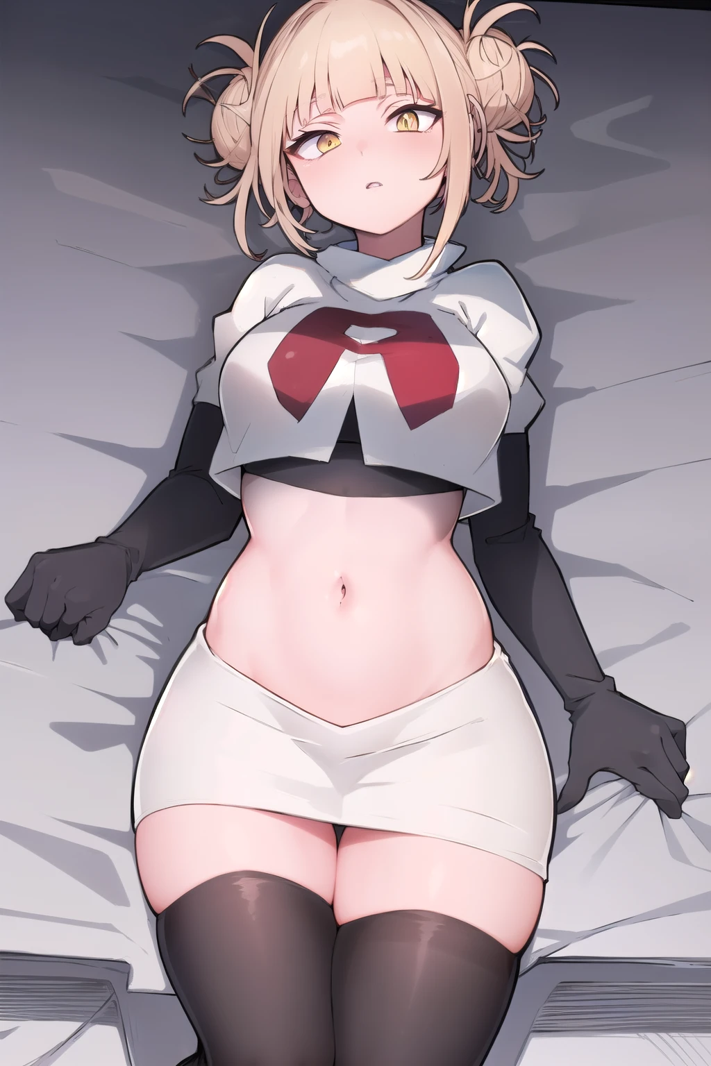 (syncope),anime,Suguha Kirigaya,(Highly detailed face),1female,(painful),(fear:1.7),crossed eyes,(rolling eyes),open mouth,(tongue out),(crying:1.2),short hair,(white leotard),breasts,covered nipples,covered abs,slim body
