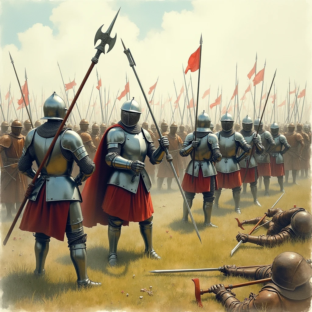 A strategic representation of William the Conqueror's forces appearing to retreat