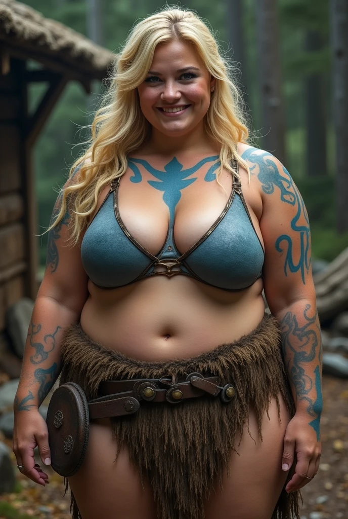 A chubby German woman, 35 years old, with full natural chubby figure and saggy breasts, blonde hair dreadlocks. in a peaceful forest setting, nude full body shot, all natural. pubic hair. posing. differnt poses. lying relaxed poses. soft lighting, energetic, (best quality,4k,8k,highres,masterpiece:1.2),ultra-detailed,(realistic,photorealistic,photo-realistic:1.37),HDR,UHD,studio lighting,ultra-fine painting,sharp focus,physically-based rendering,extreme detail description,professional,vivid colors,bokeh,portrait,natural,chiaroscuro