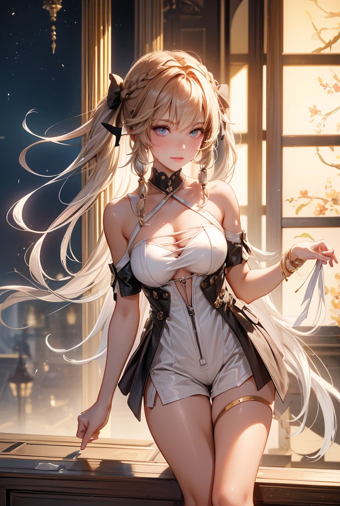 ((masterpiece)), ((Best quality)), (high resolution), (illustration), (an extremely delicate and beautiful), (ultra detailed beautiful face and eyes), nsfw,   1girl, leaning forward,  YukineChris, long hair, purple eyes, twintails, low twintails, ahoge, large breasts,volumetric lightning, moon night,knight_armor
detailed skin texture, detailed, volumetric shadow, anime screencap,Highest quality, Sorceress, ancient lonian nobility, ((tan skin:1.2)), (brown skin color),Long hair, twin braids, hair ornament, wine colored hair, smile, Below average size breasts, bare shoulders, Leg spread、Groin、Yukine Chris、Wet condition
nude、Wet_shirt,Wet _underwear、tear_underwear
8K, masterpiece, Best_quality, high_resolution, ultra_details, detailed, 1girl, 独奏, looking_at_viewer, upper_body, braid, bangs, white_hair, hair_ribbon, hair_between_eyes, blue shorts、style(open_reg,hip_up)

sidelocks,depth_of_field,french_braid, sharp focus, perfect hands, perfect face, perfect eyes, perfect light, dynamic light, natural light, Masterpiece, Best quality, Cang、green、moon、