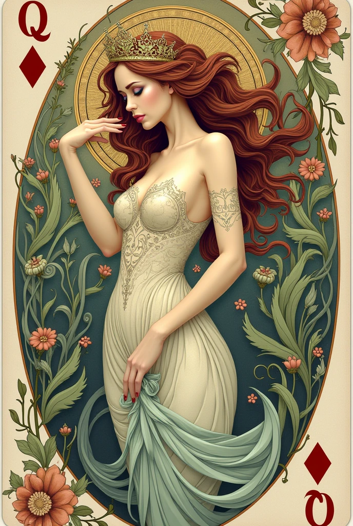 <lora:ParchartXL-1.5:1>,ON PARCHMENT,INK ILLUSTRATION,
A very beautiful woman,painted on parchment,full body,sexy,topless,looking from behind,turning sideways to look at the audience,standing on the slate of an elf garden,abundant in flowers,flower borders,fantastical,mysterious,