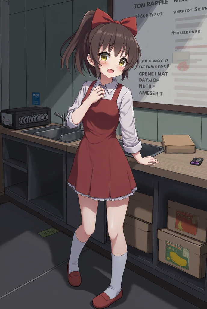 full body photographed、hi-school girl、Plump body、large full breasts、Colossal tits、unwear、low angles、embarassed expression、