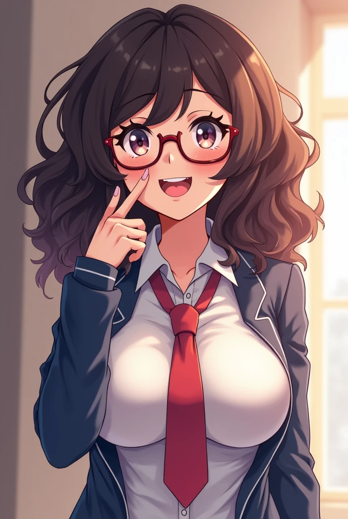 make a naked anime mommy with glasses no censored