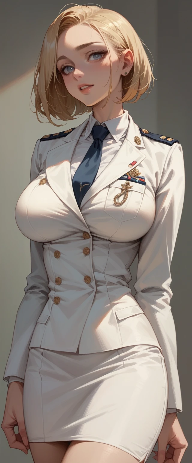 A sexy blonde girl with a voluptuous body wearing a new short naval dress uniform, It&#39;s too sexy and sensual, It has white lingerie with gold, It is for the exclusive use of your wife, a dress with a half-nipple neckline, low-cut back and only covers half of the ass and fishnet stockings that say armi and sexy high-heeled sandals 35 cm high with bows and shiny gold reflective sexy sensual uniform in the neckline has naval flag pants, sexy girl full body white sexy high heel sandals with tall white stockings slut tight dress with nipple-revealing neckline with sexy snow-white stiletto heels with gold Versace fishnet stockings with shiny reflective gold details like mirrors lesbian couple xxx sex toys 