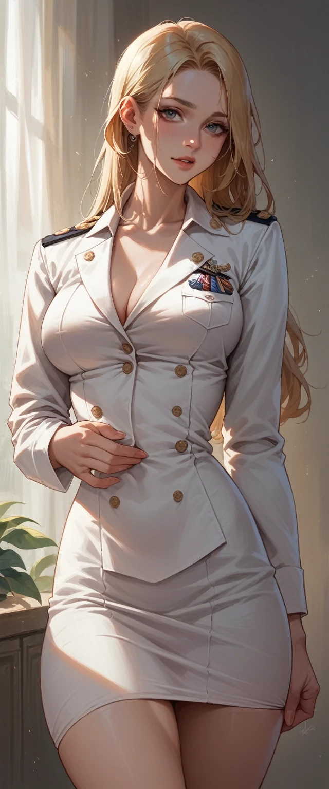 A sexy blonde girl with a voluptuous body wearing a new short naval dress uniform, It&#39;s too sexy and sensual, It has white lingerie with gold, It is for the exclusive use of your wife, a dress with a half-nipple neckline, low-cut back and only covers half of the ass and fishnet stockings that say armi and sexy high-heeled sandals 35 cm high with bows and shiny gold reflective sexy sensual uniform in the neckline has pants with Mexican naval flag, sexy girl full body sexy white high heel sandals with high white stockings slut tight dress with neckline that shows the nipple with some snow white stiletto heels and sexy with golden Versace fishnet stockings with shiny reflective golden details like mirrors almost exposed nipples xxx, Aztec style tattoos lesbians sex vagina sensual xxx NSFW