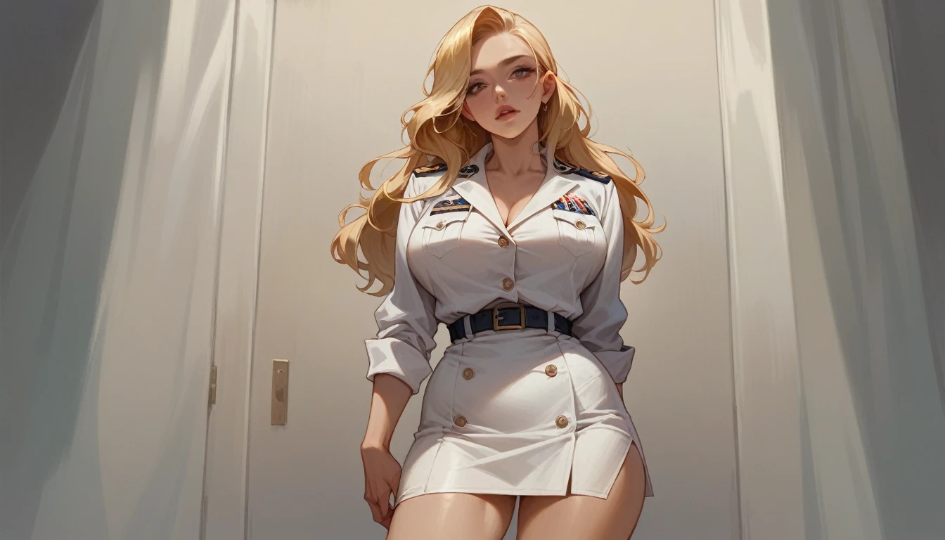 A sexy blonde girl with a voluptuous body wearing a new short naval dress uniform, It&#39;s too sexy and sensual, It has white lingerie with gold, It is for the exclusive use of your wife, a dress with a half-nipple neckline, low-cut back and only covers half of the ass and fishnet stockings that say armi and sexy high-heeled sandals 35 cm high with bows and shiny gold reflective sexy sensual uniform in the neckline has pants with Mexican naval flag, sexy girl full body sexy white high heel sandals with high white stockings slut tight dress with neckline that shows the nipple with some snow white stiletto heels and sexy with golden Versace fishnet stockings with shiny reflective golden details like mirrors almost exposed nipples xxx, Aztec style tattoos lesbians sex vagina sensual xxx NSFW badges xxx costume sensual sex 