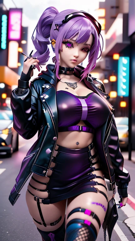 1 girl, bra, puffy leather jacket, leather pants, stylish outfit, bold, confident, motorcycle, edgy, rebellious, dramatic lighting, leather texture, urban background, huge breasts, standing pose, (best quality, 4k, 8k, high resolution, masterpiece: 1.2), ultra detailed, (realistic, photoreal, photoreal: 1.37), intense colors, city at night, elise,