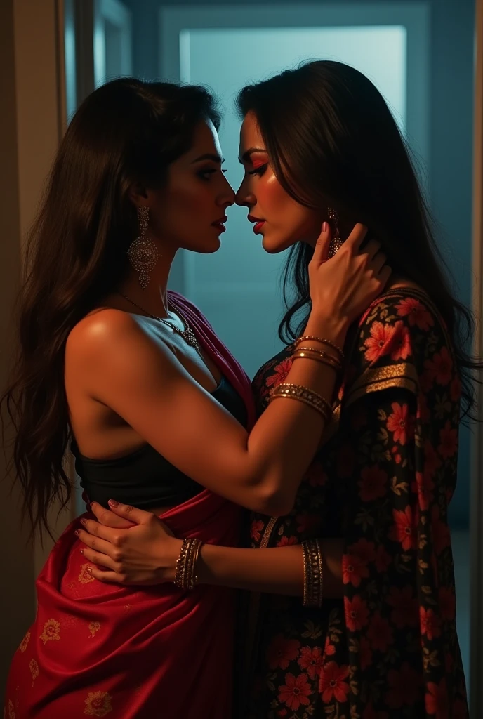 2 punjabi women lip kiss