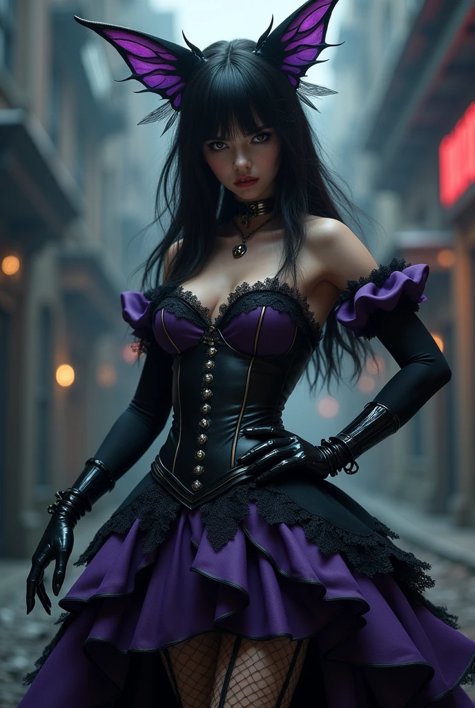 Beautiful Alluring Gothic Clown jenna ortega, Fantasy Theme, Bare Skin, Outside Of A Haunted Train Ride, Purple And Black Stripes, Gothic Clown Makeup, Frilly Outfit, pigtails hairstyle, Barely Clothed, Beautiful D&D Character Portrait, Ominous, Dark Fantasy, Detailed, Digital Art, Extreme Detail, Polished, Beautiful, Hyperdetailed, Intricate, Elaborate, Meticulous, Anime Character, Detailed, Anime Face, Sharp Focus, Unreal Engine, 3d Rendered, Volumetric Lighting, Reflections, Glossy, Digital Illustration, Sensual Pose, Suggestive Pose, Full Body Shot, 💖❤💕💋❣