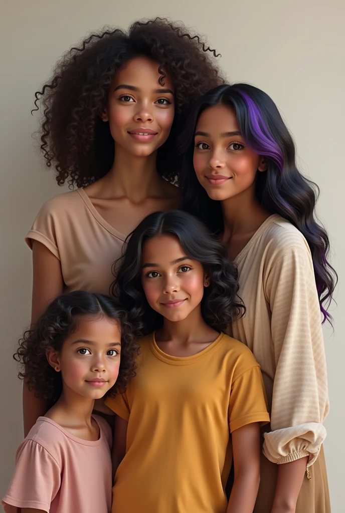 The children of a tall Japanese man with wavy hair and a short Mexican woman with curly hair.