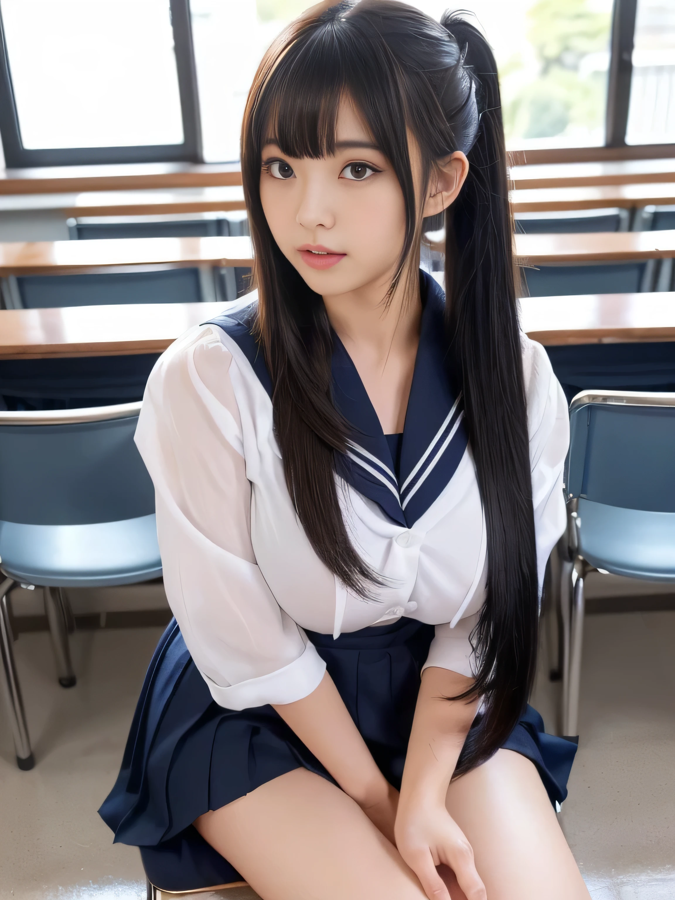 (photorealistic:1.4), best quality, masterpiece, raw 32k photo, (extremely detailed japanese beautiful girl), (extremely detailed eyes:1.2),(baby face), (cute face:1.2), ultra-detailed, ultra high res, amazing, BREAK,sitting on chair,
(school uniform:1.5),detailed school girl, (disneyland:1.4), beautiful detailed girl, bangs, cute face, miniskirt,loafers,((baggysocks))