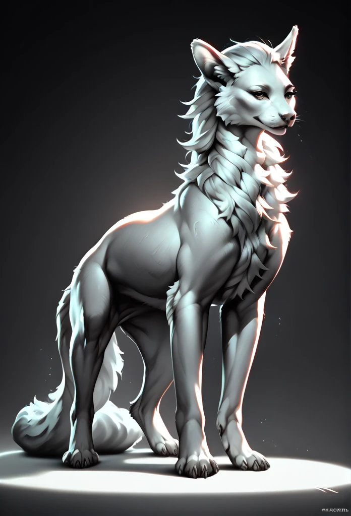 darra, female, full body, a quadruped creature, hyperrealistic, detailed fur, intricate textures, striking pose, dramatic lighting, muted color palette, cinematic composition, ultra-detailed, 8k, photorealistic, masterpiece