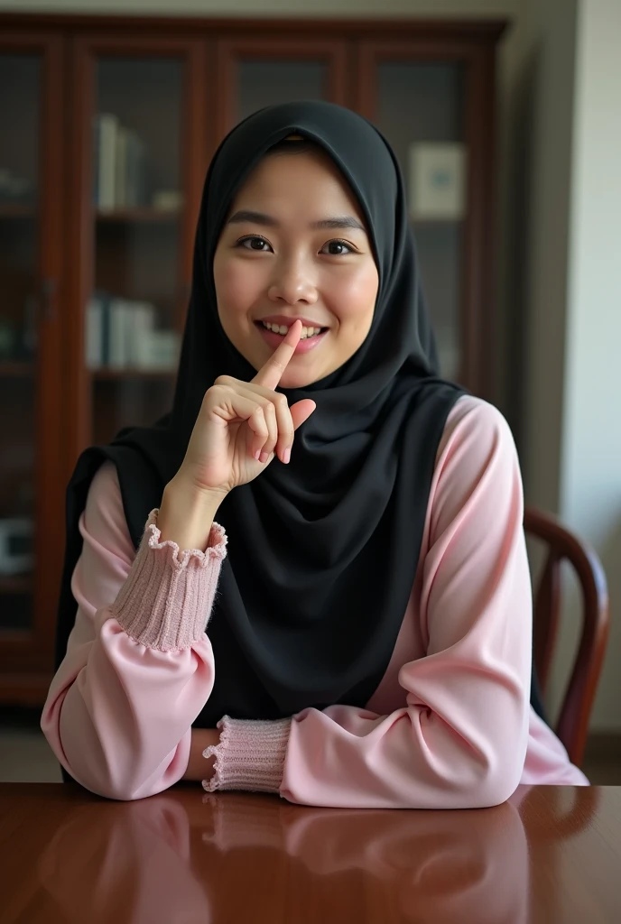 2woman, 3-Years-Old,Female Teacher, Hijab Beautiful Indonesian Woman, Wearing Tight Gamis, wearing bra, White Porcelain Skin, Realistic Ultra,,2, Lesbian Sex, deeply in Lustful,nipple lick,one finger on pussy,lay down on a table