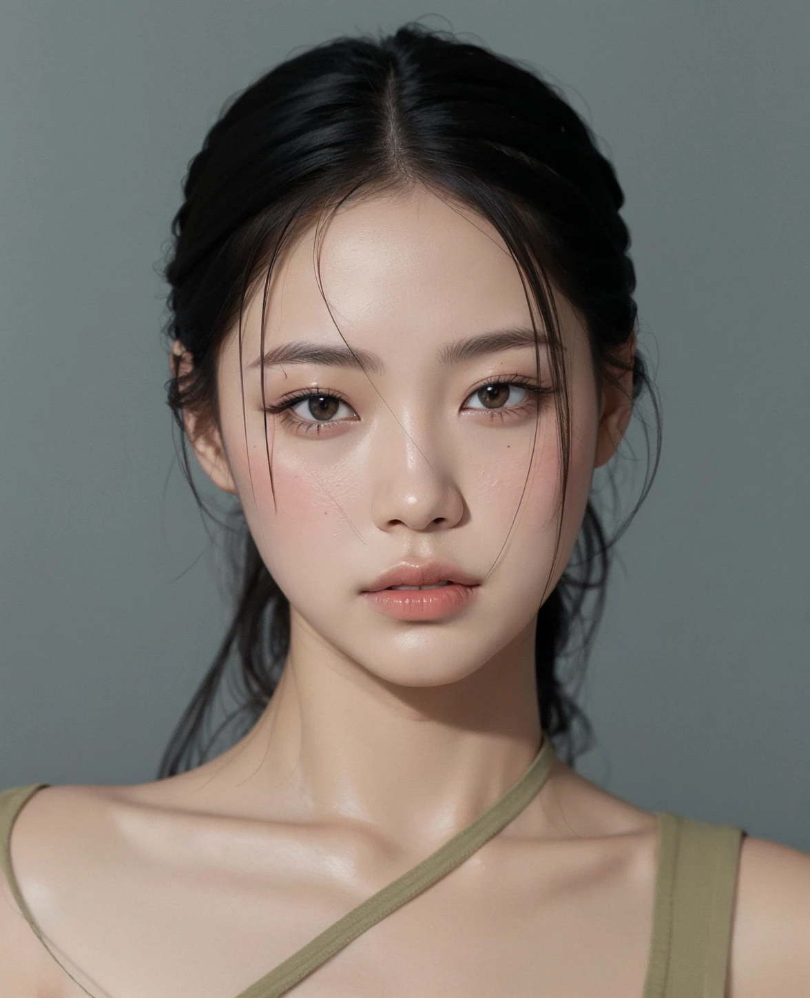 Photocinematic, detailed facial features, no-makeup, Realistic skin, Born, Urzangarh, Phantom High Speed Camera, shadow play, A hyper-realistic, Detailed Face - AR 16:9 --s 750 --v 5.2、smil