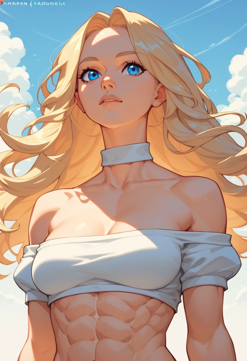 beautiful 1girl, close-up, (very long waist length blonde hair, straight blonde hair: 1.28), ((light blue eyes)), (fox ears: 1.35), pale skin, small breasts, (thin hips, thin waist , athletic body: 1.25), (naked: 1.5)