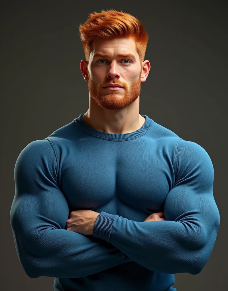Strong, Muscular man, White man, Body, Abs, green eyes, red hair, pubes, Tall height, ((Nsfw)), Sexy pose, ((Nude man)), (((Penis White Big))), redhead man, Caucasian