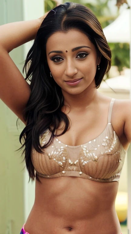 closeup half body photo of trisha, HD, 4K, high resolution, lingerie,trisha krishnan,trks woman,((long face)),30 year old milf, hindu, sexy, hindu woman,in sexy top showing navel,make up,happy eyes, sexy face, masterpiece, swoopimg breasts, sexy navel, happy face , sexy, beautiful eyes,(( selfie style)),ultrarealistic skin texture