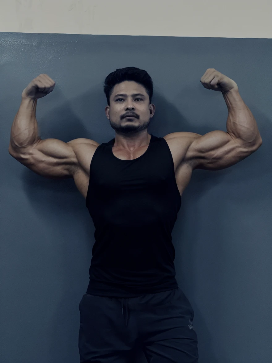 Adding a little abdominal and chest muscles without exaggeration should seem real