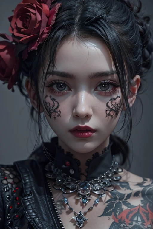 The girl who lived with Venom, anime art style, distorted and exaggerated characters, highlights, close-up