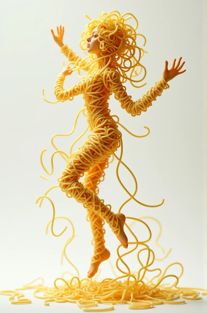 Red-haired cartoon girl jumping in the air, Pose distorcida, hands behind the body pose!, creepy pose, full entire body fun pose, neutral pose, pose de anime, 3d anime, standard pose neutral expression, modest poses, cute face with arms and legs, character is in his natural pose, render of a cute 3d anime, nakeness, new, no clothing, naked