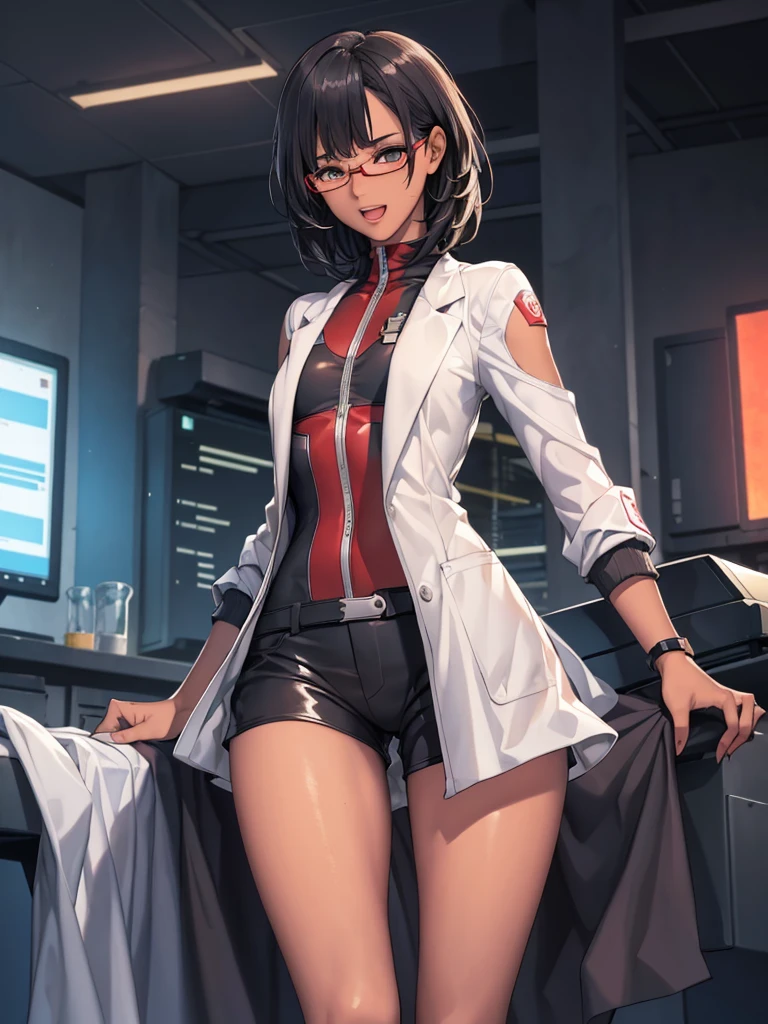 Anime - Woman in suit with gun and mobile phone, New Xiangcheng, Fine details. Girl Front, seductive anime girls, Smooth anime CG art, Range Murata and Artgerm, D. VA from Overwatch, (doctor), from girls frontline, high detailed official artwork, [ 4 K digital art ]!!, Detailed digital anime art