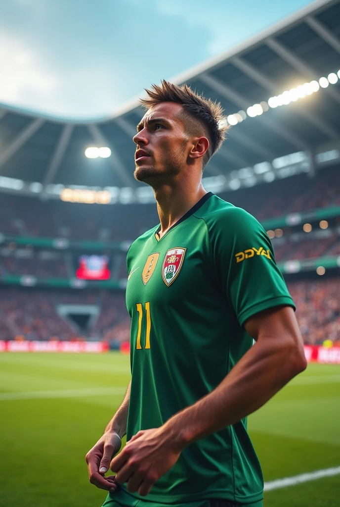 Handsome football boy