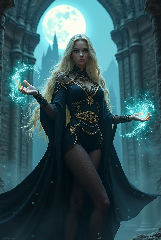 Electrified Sorceress:
In the heart of a dark and enchanted forest, a sorceress with a wild mane of golden hair stands before an ancient crystal ball. Her eyes are focused, and her hand is raised, a spark of electricity crackling between her fingers. With a fierce and determined stare, she brings her hand down, aiming to electrify her unsuspecting target. The forest behind her comes alive with the scent of ozone and the sound of snapping twigs as the sorceress readies herself for the thrilling moment of casting her spell.