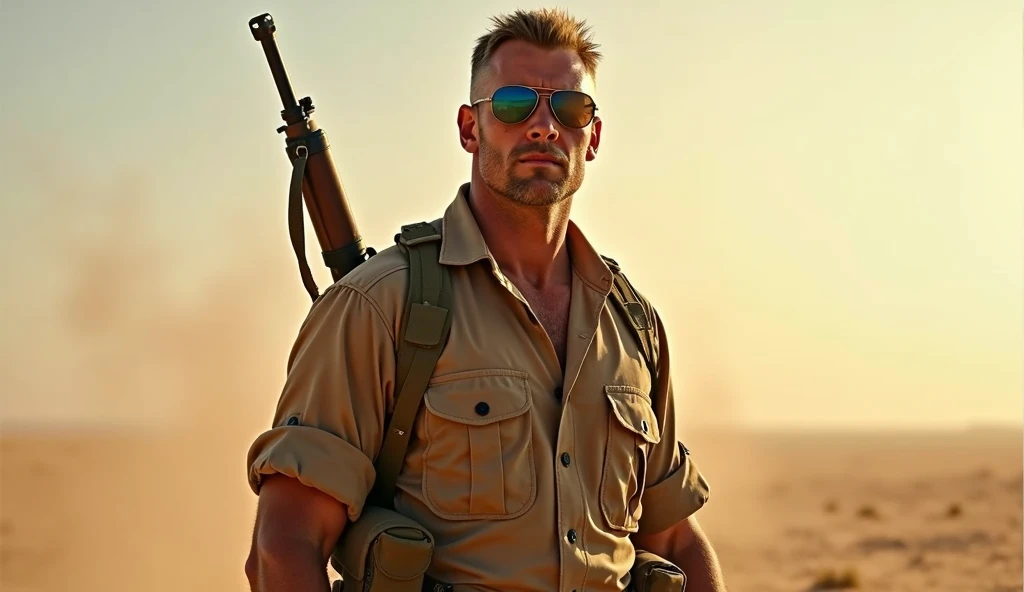 <lora:militrous_v2:1> masterpiece of photorealism, photorealistic highly detailed 8k photography, best hyperrealistic quality, volumetric lighting and shadows, young man in militrous, wavy hair natural blonde, Rainbow-colored Coral Reefs, Time-Lapse of Changing Light Conditions