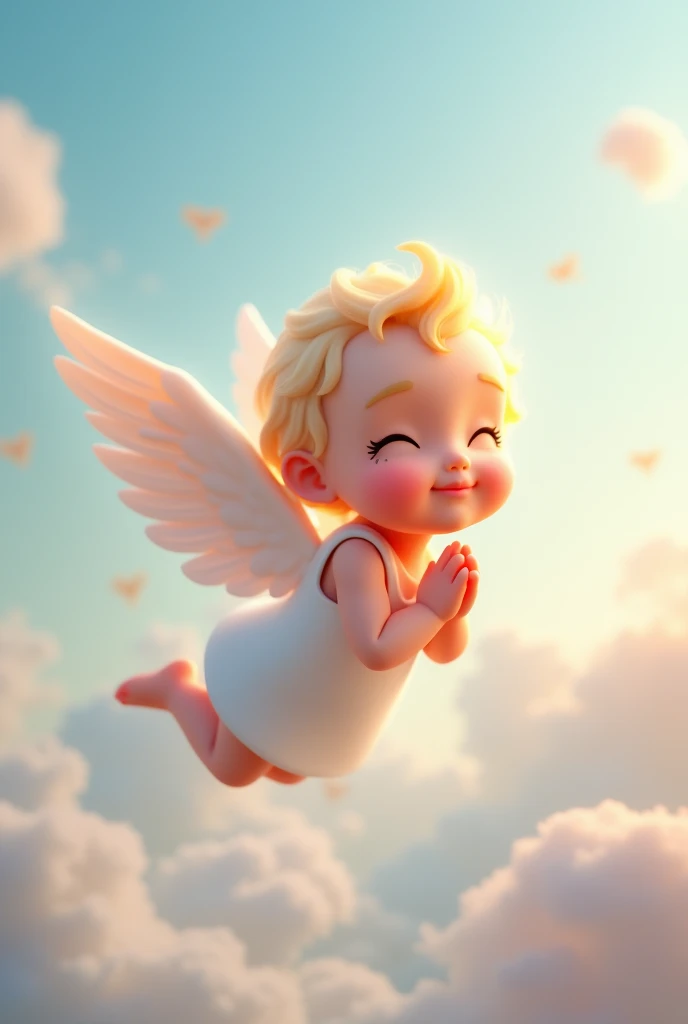 Create realistic baby angel with money bag 4k