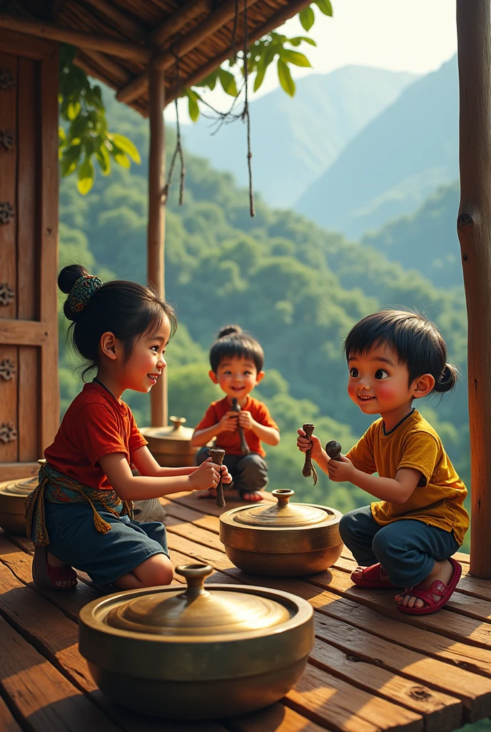bohoai (happy children), playing with a ball
