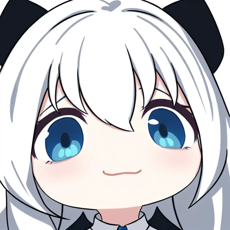 masterpiece,best quality,1 girl,blue archive, ,white hair,chibi style