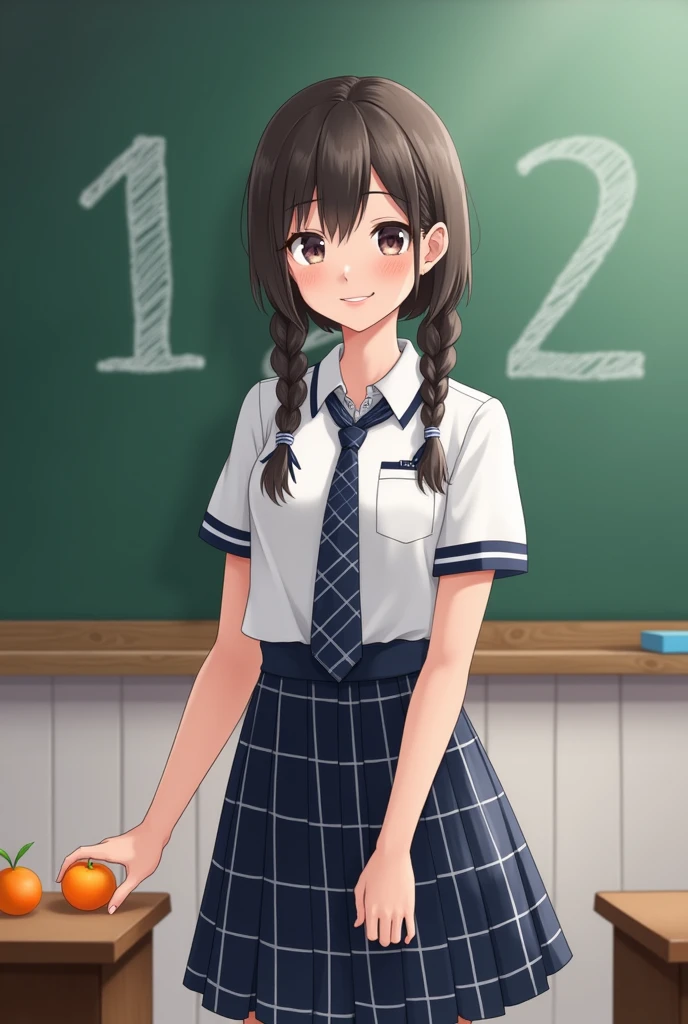 1 girl, japanese, , white skin, medium chest, watching the view, (smile:1.5), 
beautiful detailed eyes, (long hair:1.4, twintails:1.7), (navel:1.1)
(cute school uniforms:1.5), 
day time, schools, (homeroom:1.5), 
(8k, maximum quality, masterpiece​), (realstic, photorealistic:1.1), ultra-detail,