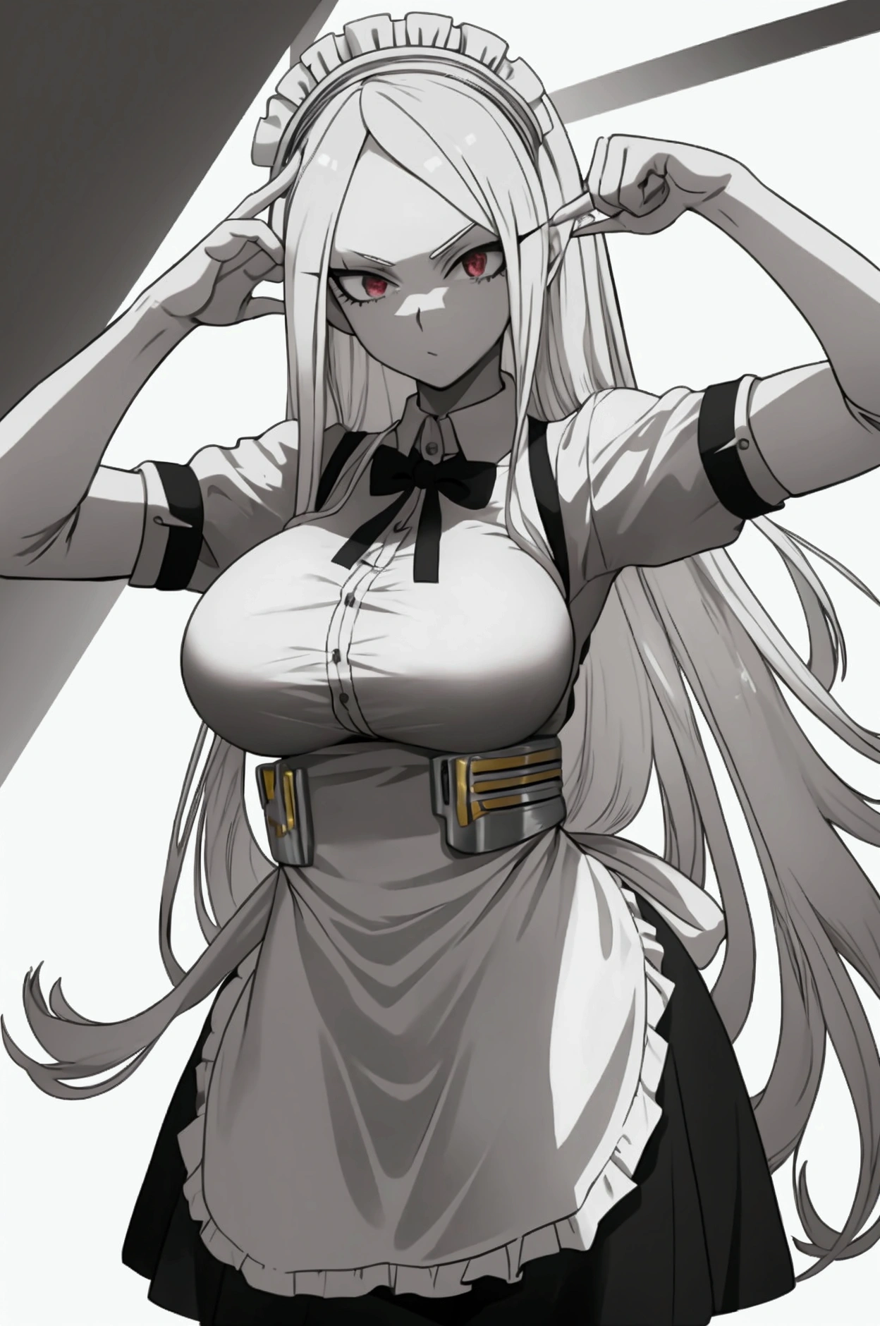 Female Humanoide Maid Mecha Robot Masturbating