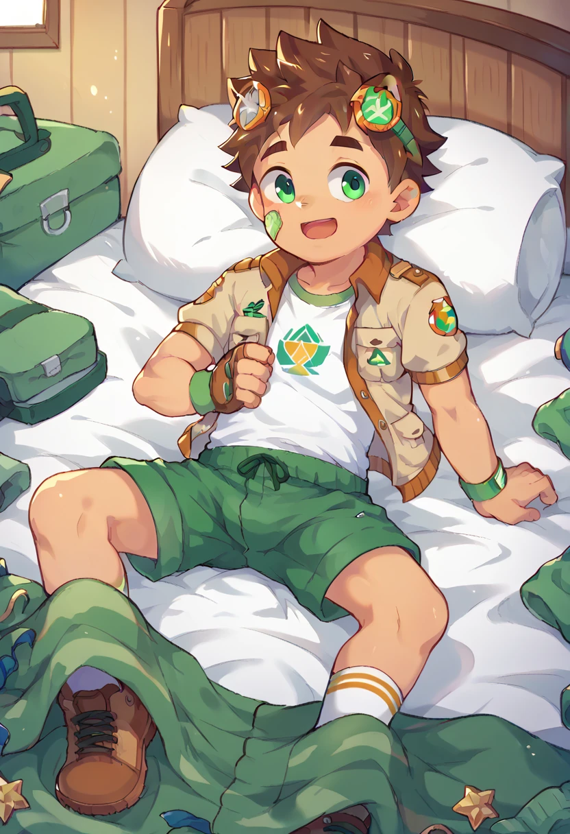 (keitaro Nagame, Camp buddy), cute, shota, bed