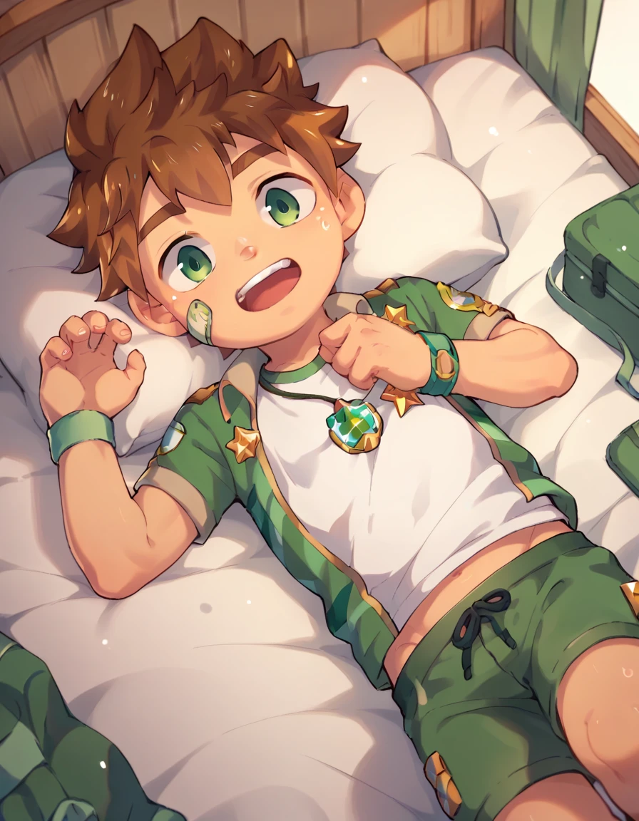 (keitaro Nagame, Camp buddy), cute, shota, bed