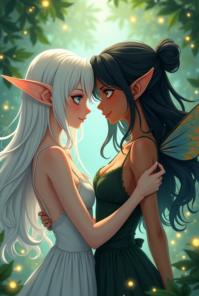 Sexy elf with in anal sex Scene, ahegao face, in the forest, Gorgeous, cute, braided, long ears, anime, 3d render, ultra detailed