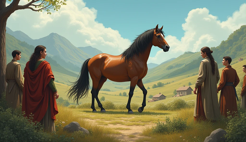Realistic horse naked butt